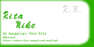 rita mike business card